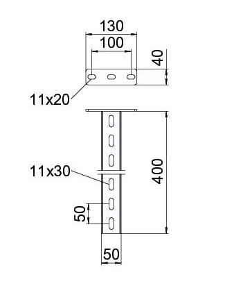 Стальной кронштейн OBO Bettermann BlackLine ARCH-00081576 - Вид №4