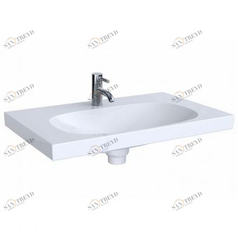 500630018 Подвесная раковина настенная прямоугольная Keramag  белая 