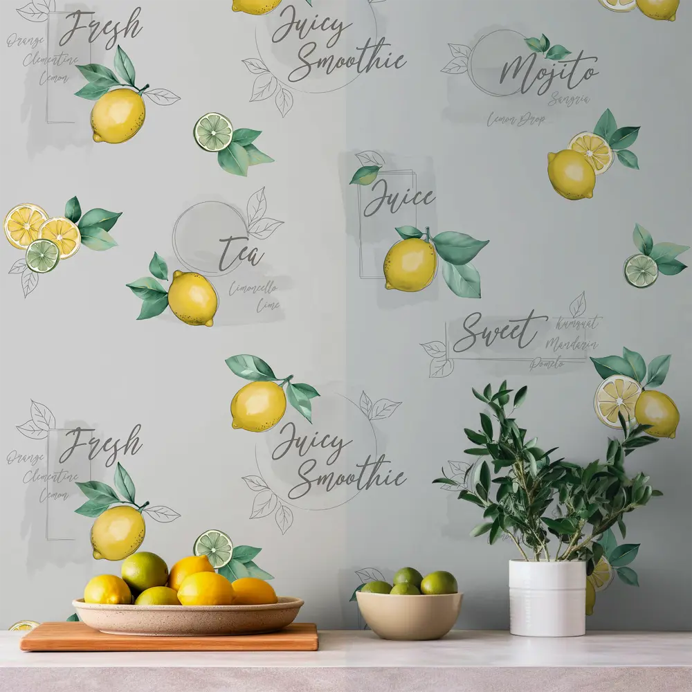 Wallsecret Mojito: Флизелиновые обои серого цвета с текстурным рисунком 89398141 STLM-1568378 - Вид №4