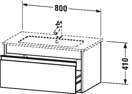 KT641900909 Ketho Тумбочка подвесная Светло-голубой матовый декор Duravit - Вид №1