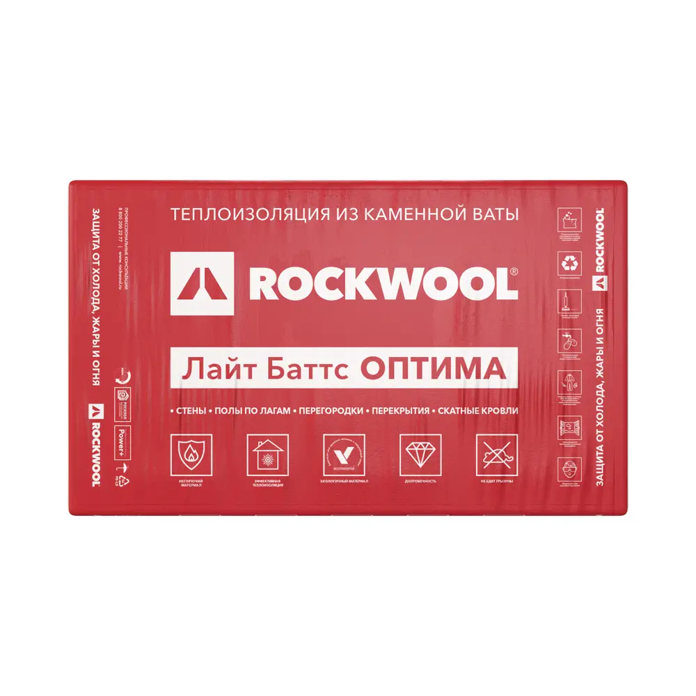 Rockwool Лайт Баттс Оптима: Эффективный утеплитель для комфорта и экологии 86585159 STLM-0070475 - Вид №5
