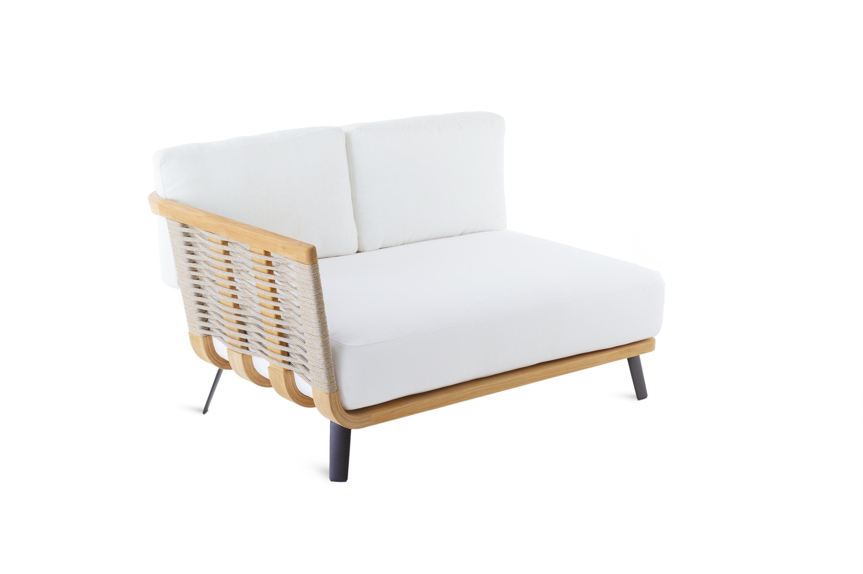 Секционный садовый диван из тикового дерева и акриловой ткани Unopiù Добро пожаловать ARCH-00049846 - Вид №8