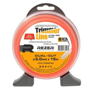 Леска для триммера Rezer Ultra-pro DUALCUT ø3 мм 15 м квадрат 84341401 STLM-2034618