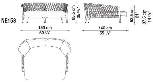 B&B Italia Outdoor Садовый диван из ткани Erica '19 sun-id-1456498 - Вид №3