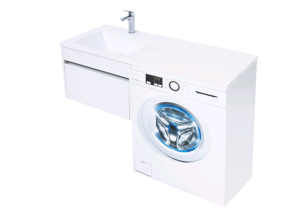 Тумба с раковиной Aquanet Токио 120 L белый (подвесная, 1 ящик) 0023691600235499 - Вид №6