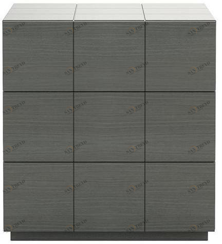 Laskasas Квадратная тумбочка из дерева с ящиками Charlotte sun-id-1370546