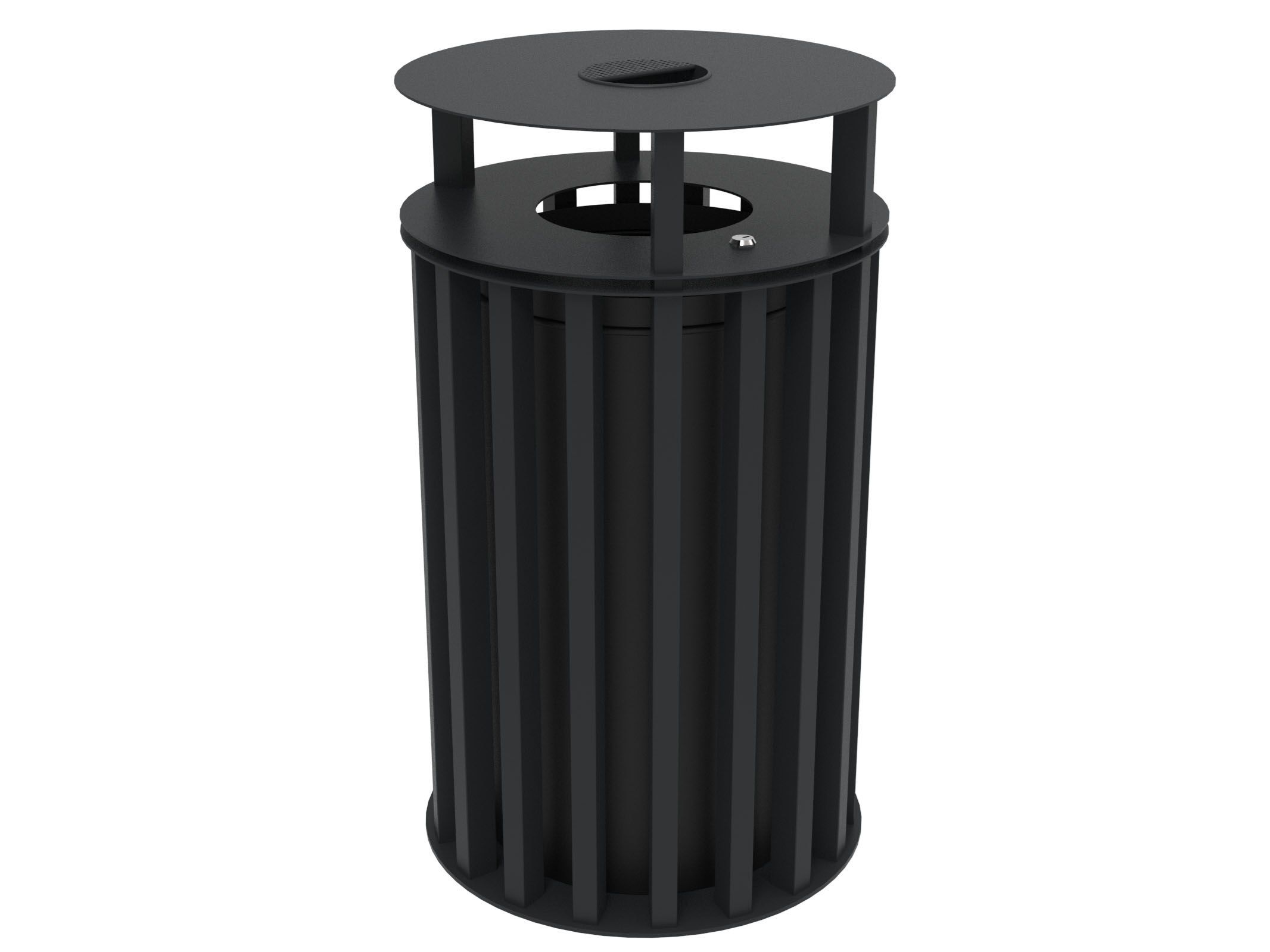 Оцинкованная стальная корзина для мусора с пепельницей Lazzari Динамо ARCH-00058102 - Вид №34