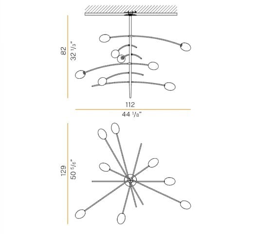 Потолочный светильник с регулируемой яркостью Panzeri Roris ARCH-00044190 - Вид №4