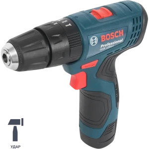 Дрель-шуруповерт аккумуляторная ударная Bosch Professional GSB 120 06019G8100, 12 В Li-ion 2x2 Ач 82449657 STLM-2087275