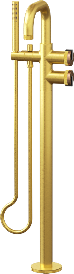 E-11557-R1BRG-L1BK-BAU Смеситель напольный отдельностоящий (внешняя часть) GRAFF MOD+