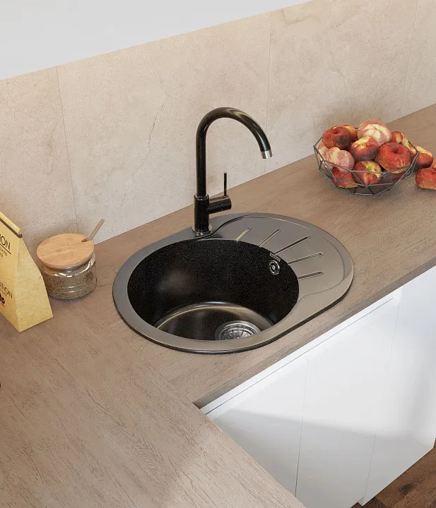 Кухонная мойка Искусственный камень RONDO S584 GranFest R-580L-S584 - Вид №1