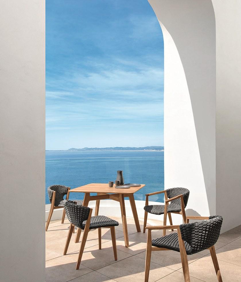 Ethimo Садовый стол из тикового дерева Knit Knittq01 - Вид №5