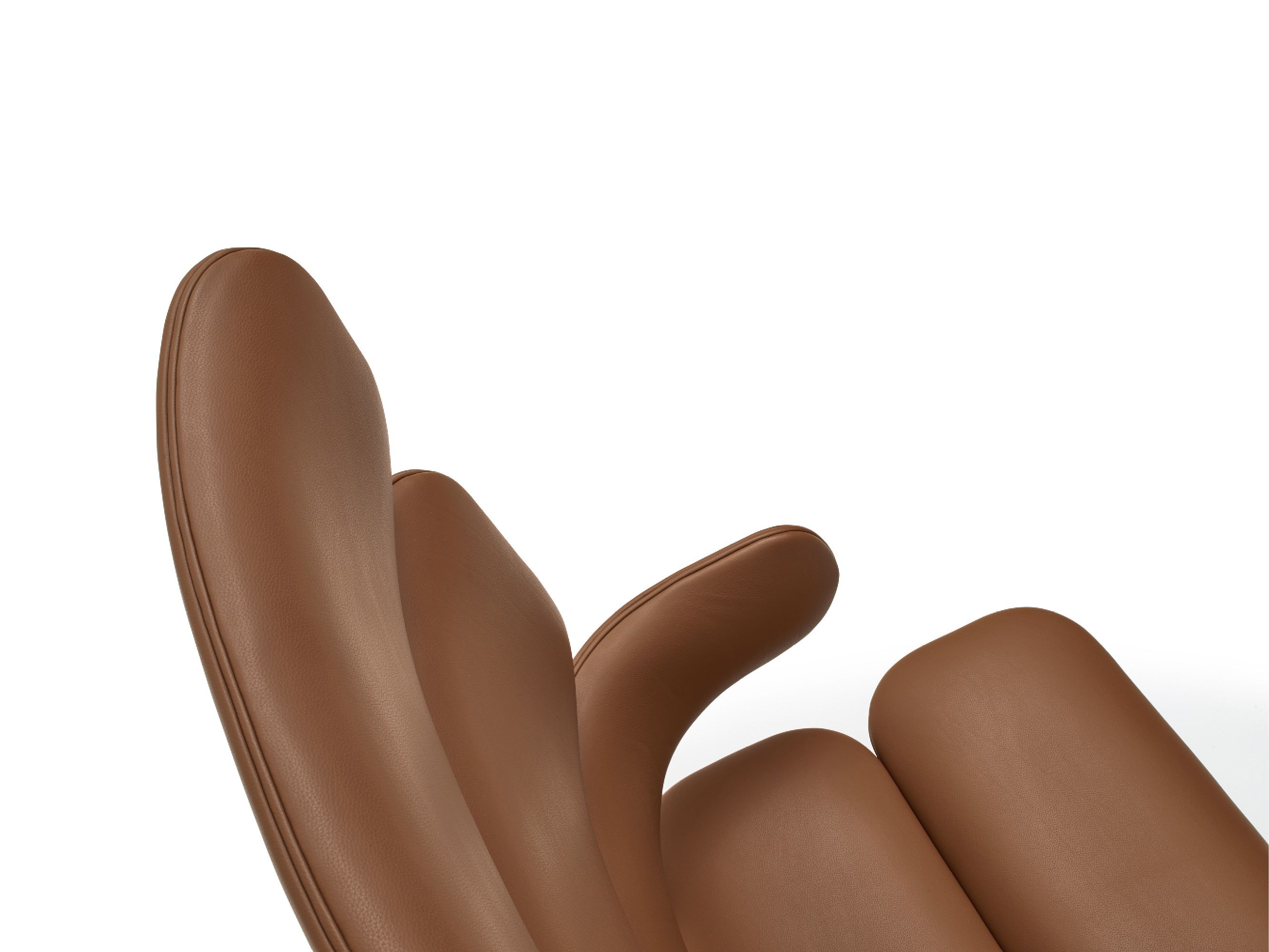 Кожаное кресло-качалка с подлокотниками Innova Imbottiti Bands ARCH-00053972 - Вид №1