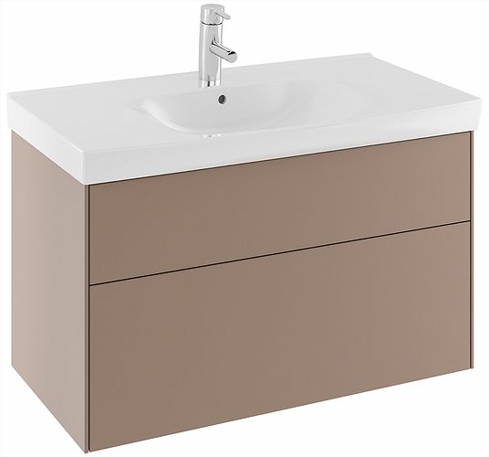 42558 IFO Sense тумба под умывальник, с двумя ящиками, W = 900 мм, W1 = 922 мм, темно-серый - Вид №11