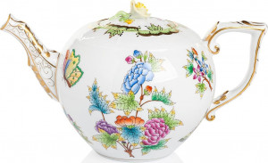 56904 Herend Чайник 1,25л "Виктория" (с розой) Фарфор