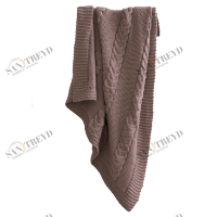 Плед LILIAN большой APERO ДИЗАЙНЕРСКИЕ, ВЯЗАНЫЕ, ОДНОТОННЫЕ 010331 Коричневый 