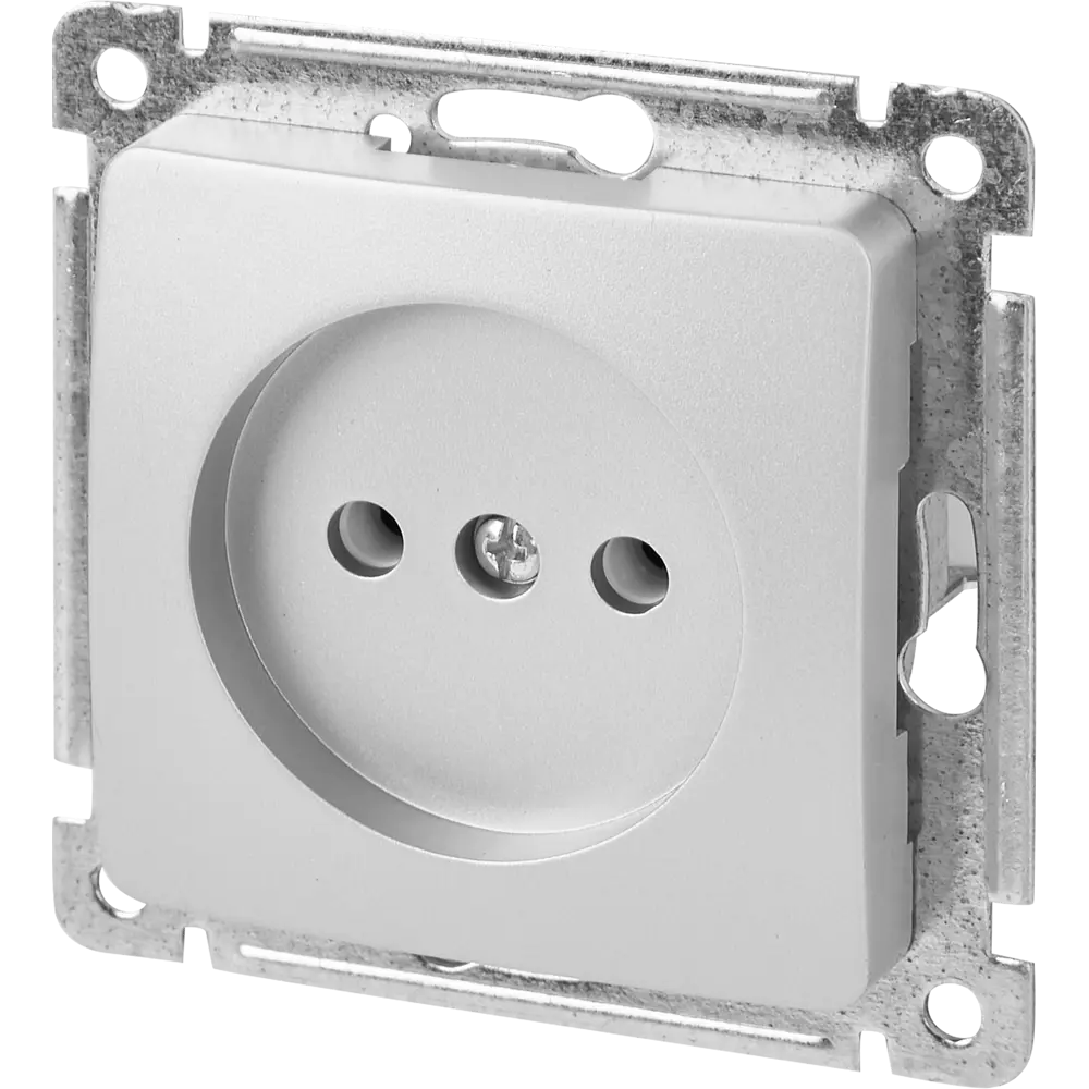 Розетка встраиваемая Hegel Мастер цвет серебро STLM-2197462 - Вид №1