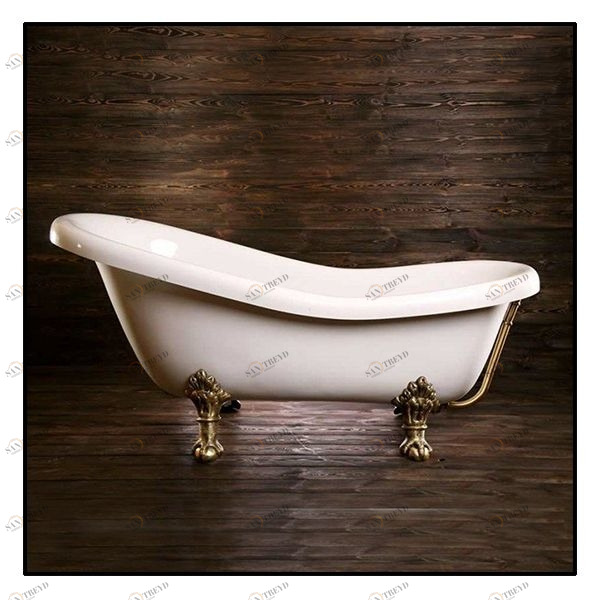 Ванна Akcjum Rectime 175 WR-01-05-BR овальная белая с золотыми ножками WR0105BR