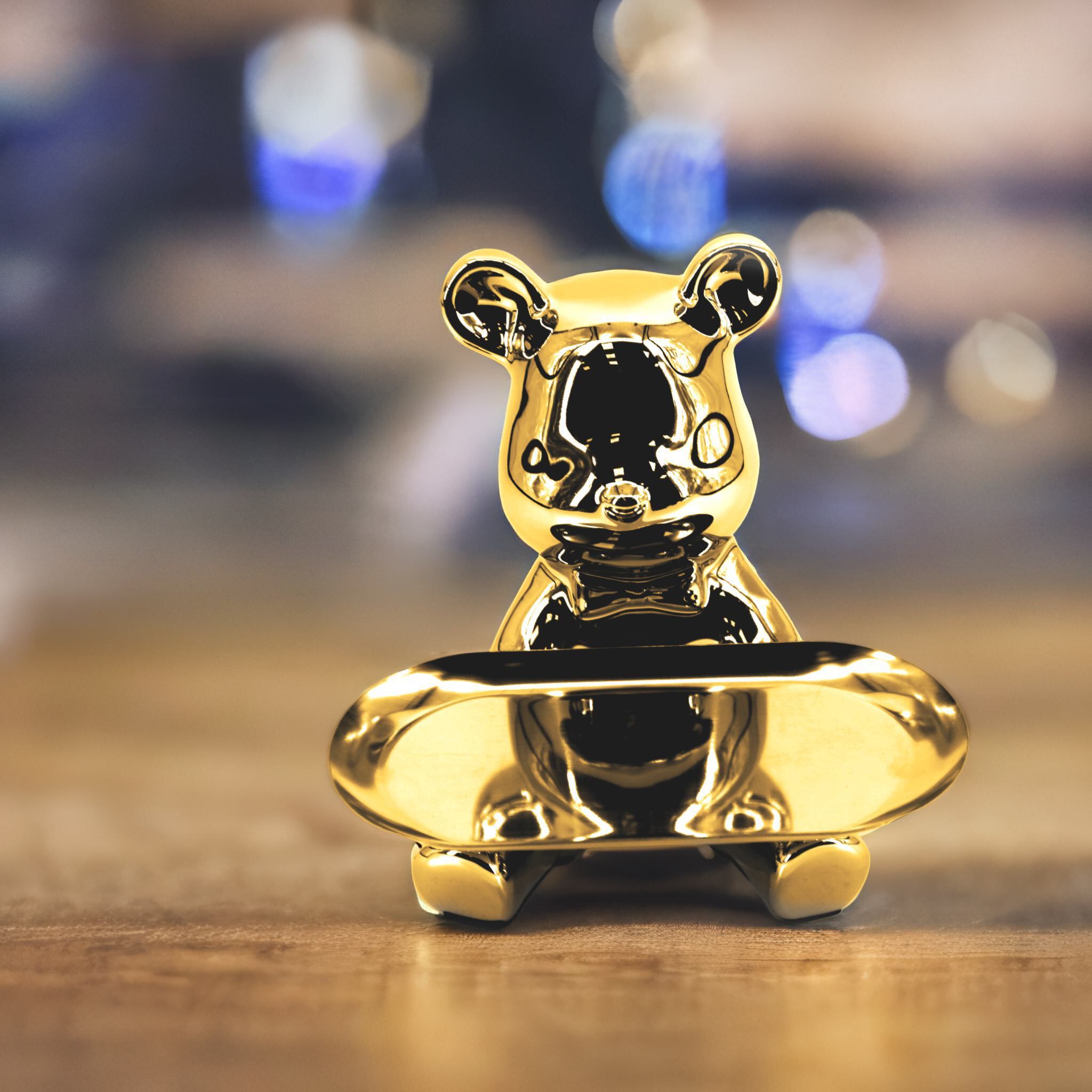 Декоративная фигура 'Мишка' золотая керамическая 18×20 см 86383344 Santreyd STLM-0068367 - Вид №3