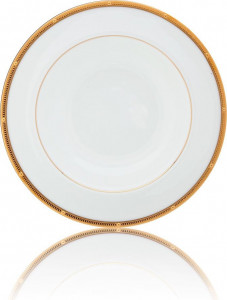 32168 Noritake Тарелка обеденная Noritake "Рочель,золотой кант" 27см Фарфор костяной