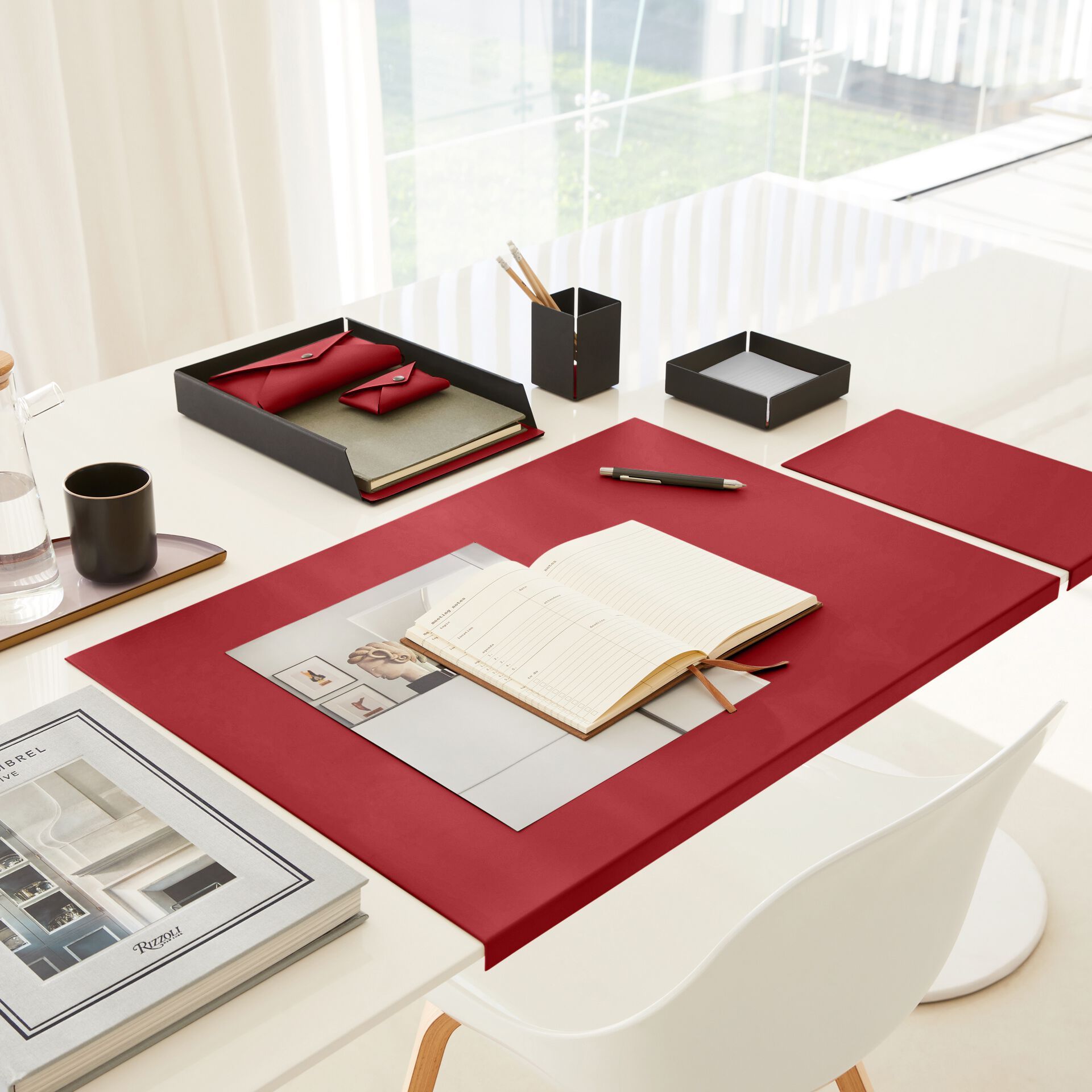 Лоток для документов из нержавеющей стали и кожи EGLOOH Муар ARCH-00027153 - Вид №43