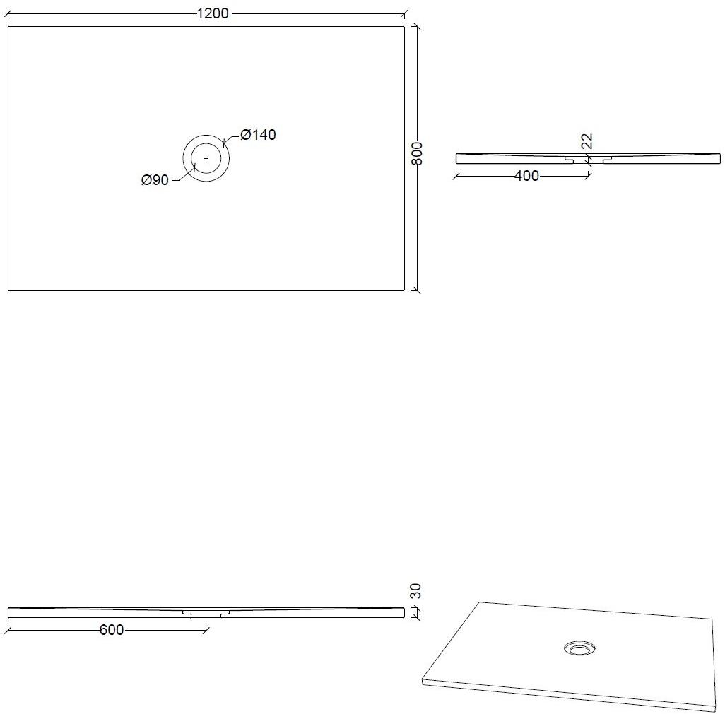 Alice Ceramica Поддон керамический прямоугольный Form sun-id-1434600 - Вид №9