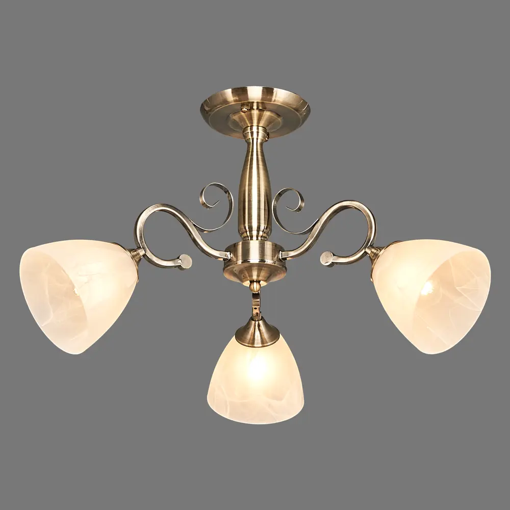 Люстра потолочная «Сигма» КС30072/3С, 3 лампы, 9 м², цвет белый/хром КЛЮЧНИК STLM-2097733 - Вид №2