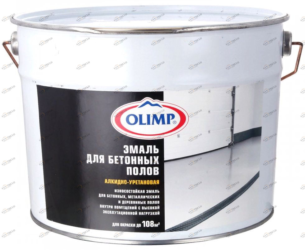 Эмаль Олимп для бетонных полов 9л серая 5893
