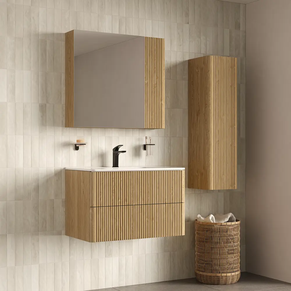 Корпус пенала подвесного Iddis Lahta LAH30V0i97 109x30x30.1 см цвет дуб светлый STLM-2105943 - Вид №3