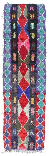 AFOLKI Прямоугольный шерстяной коврик с длинным ворсом и геометрическими мотивами Azilal Taa1193be