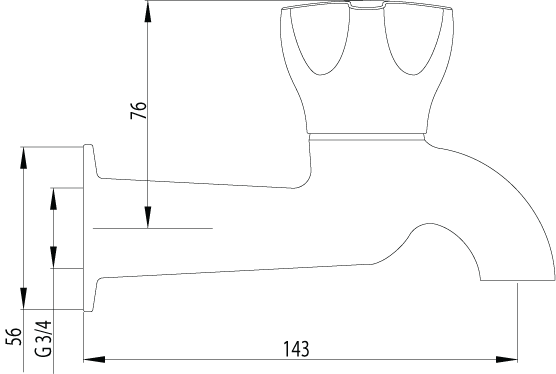 AW49320 Смеситель для ванны Awa Methven - Вид №1