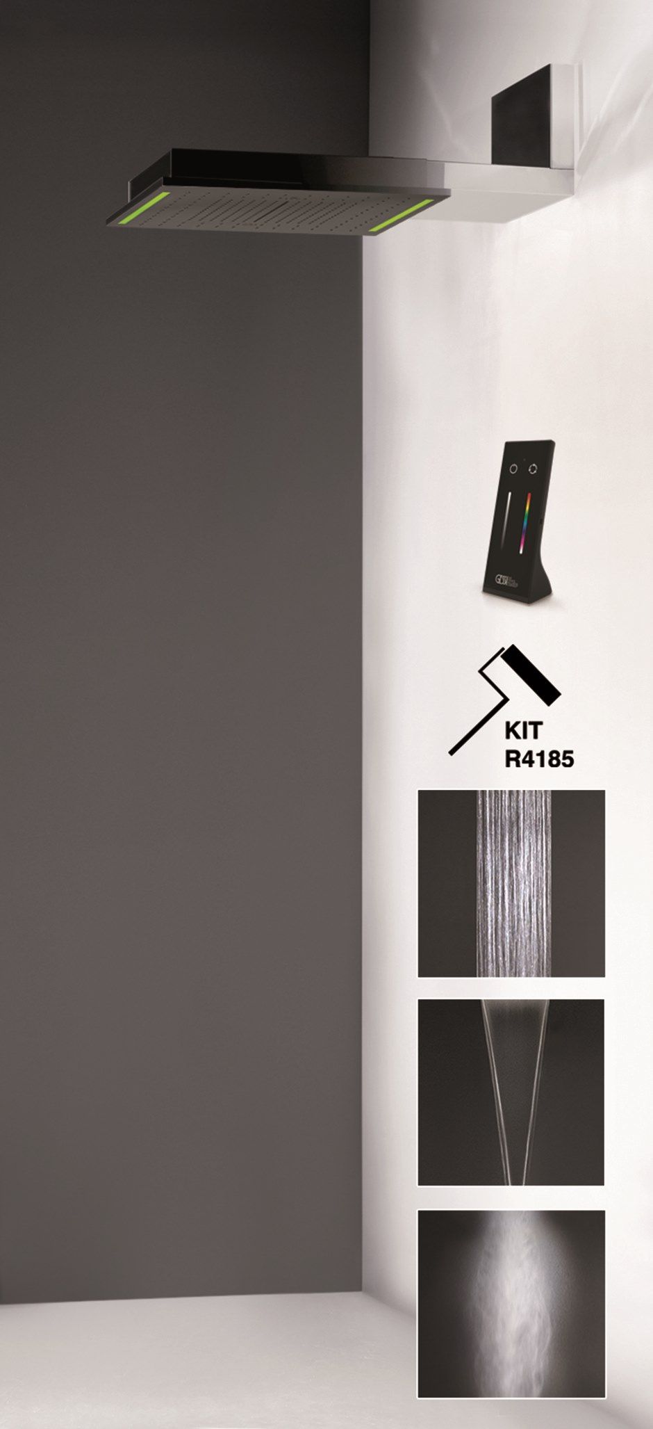 Настенная душевая головка с кронштейном с освещением Gessi Colour ARCH-00027766 - Вид №2