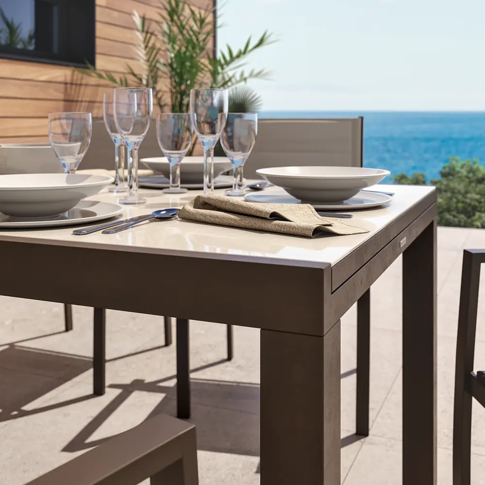 Naterial Lyra II - раздвижной садовый стол со стеклянной столешницей 84494120 STLM-0952802 - Вид №21
