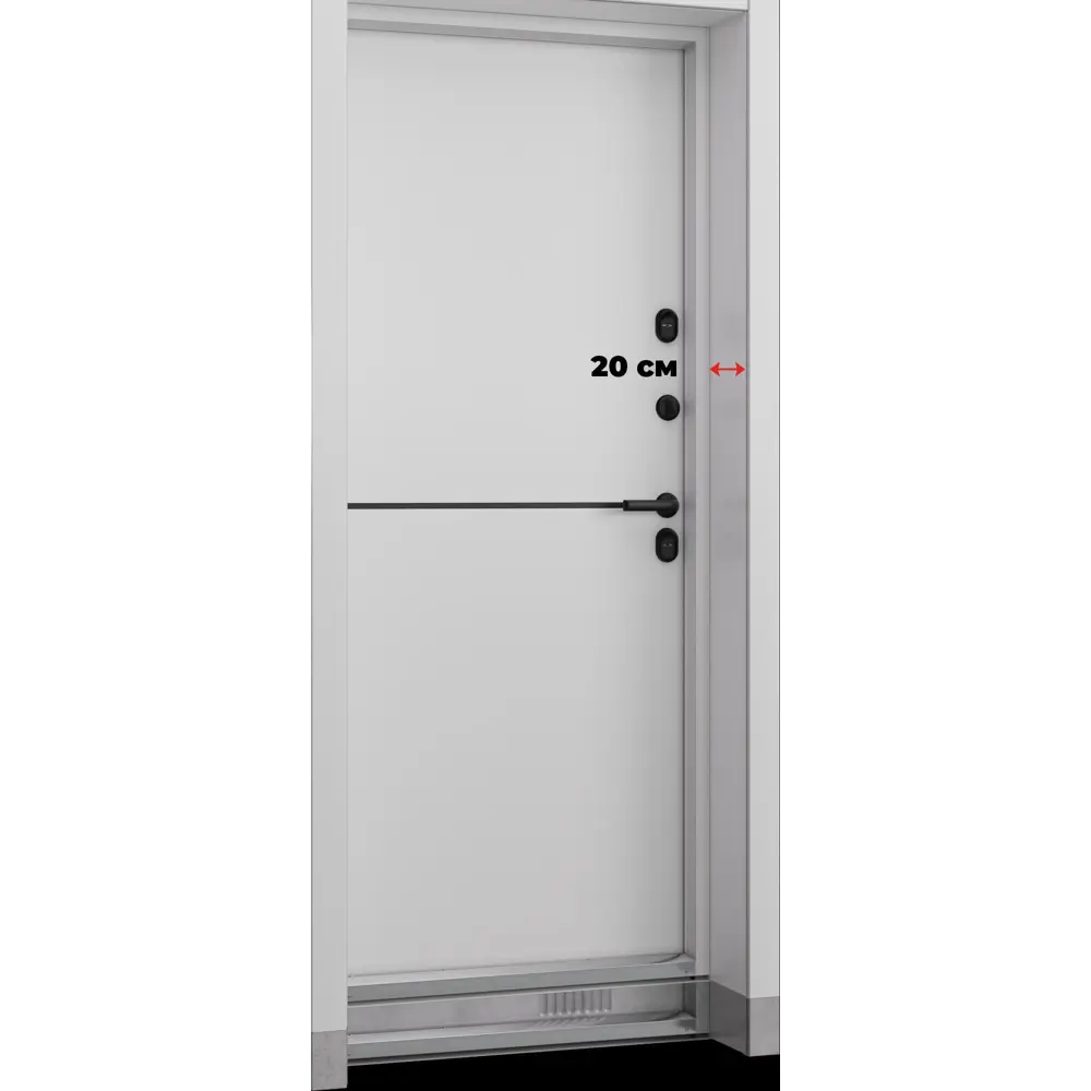 Входная дверь металлическая Антарктик 95x205 см правая бьянко TOREX STLM-2166046 - Вид №12