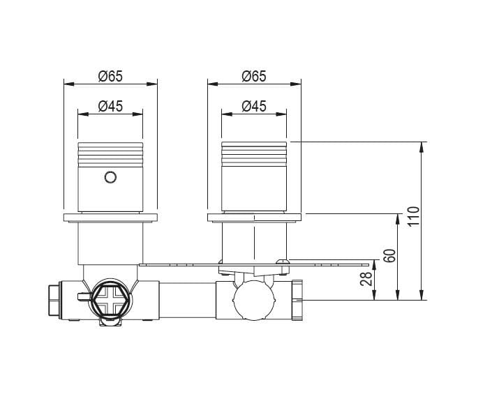 Смеситель для душа из нержавеющей стали с переключателем Tubico Loira ARCH-00140012 - Вид №2
