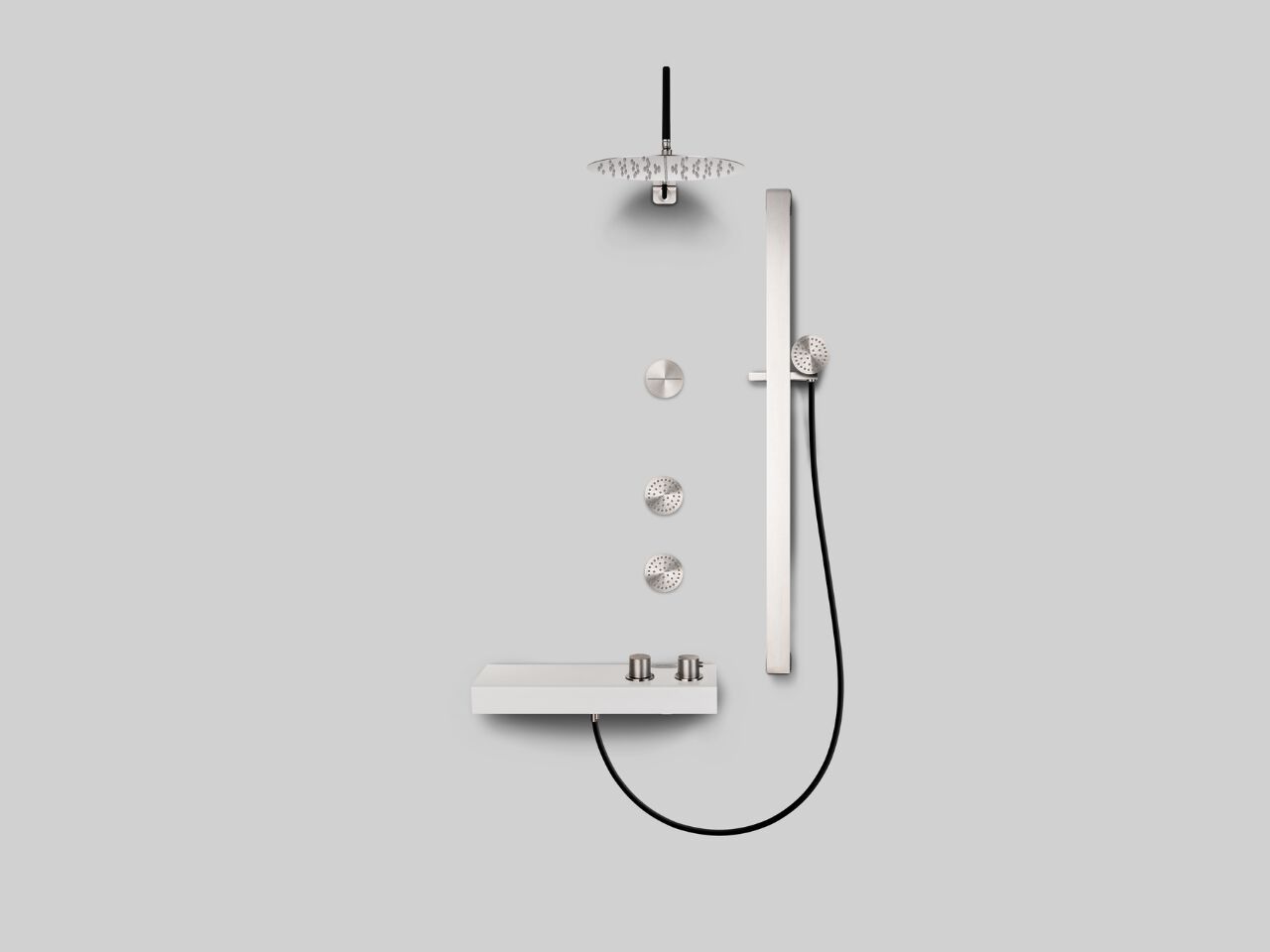 Стержень из нержавеющей стали с ручным душем Cropelli Alyssia ARCH-00064412 - Вид №9