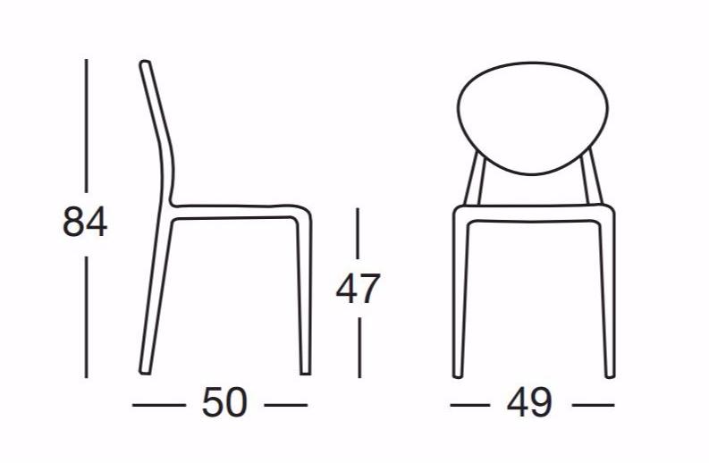 SCAB DESIGN Эргономичное штабелируемое кресло с медальоном из технополимера Gio sun-id-1361672 - Вид №5