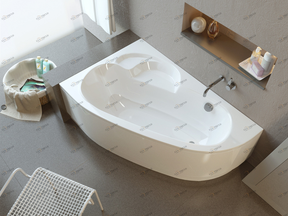 Акриловая ванна ALPEN Terra 160 L AVA0043