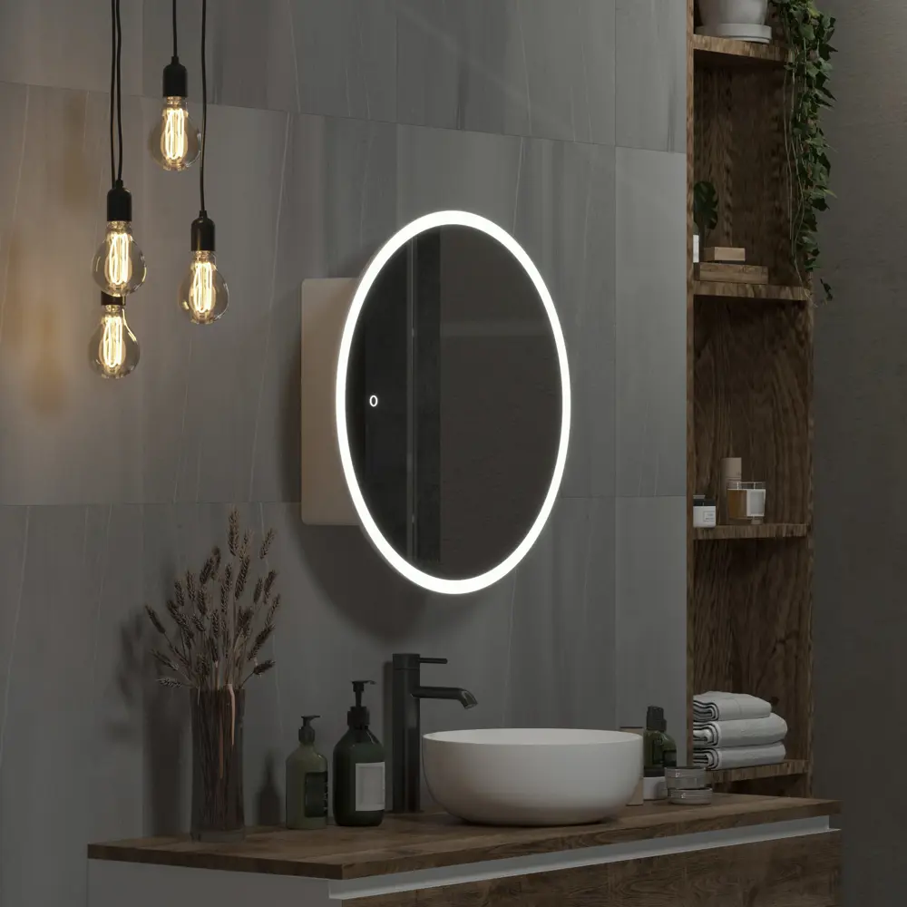 Зеркальный шкаф Santreyd Time с регулируемой подсветкой для ванной 85104657 Time White LED STLM-0058812 - Вид №8