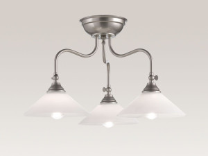 Регулируемый светодиодный потолочный светильник из латуни и стекла