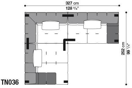 B&B Italia Модульный угловой диван из ткани Tufty-too sun-id-1506777 - Вид №9