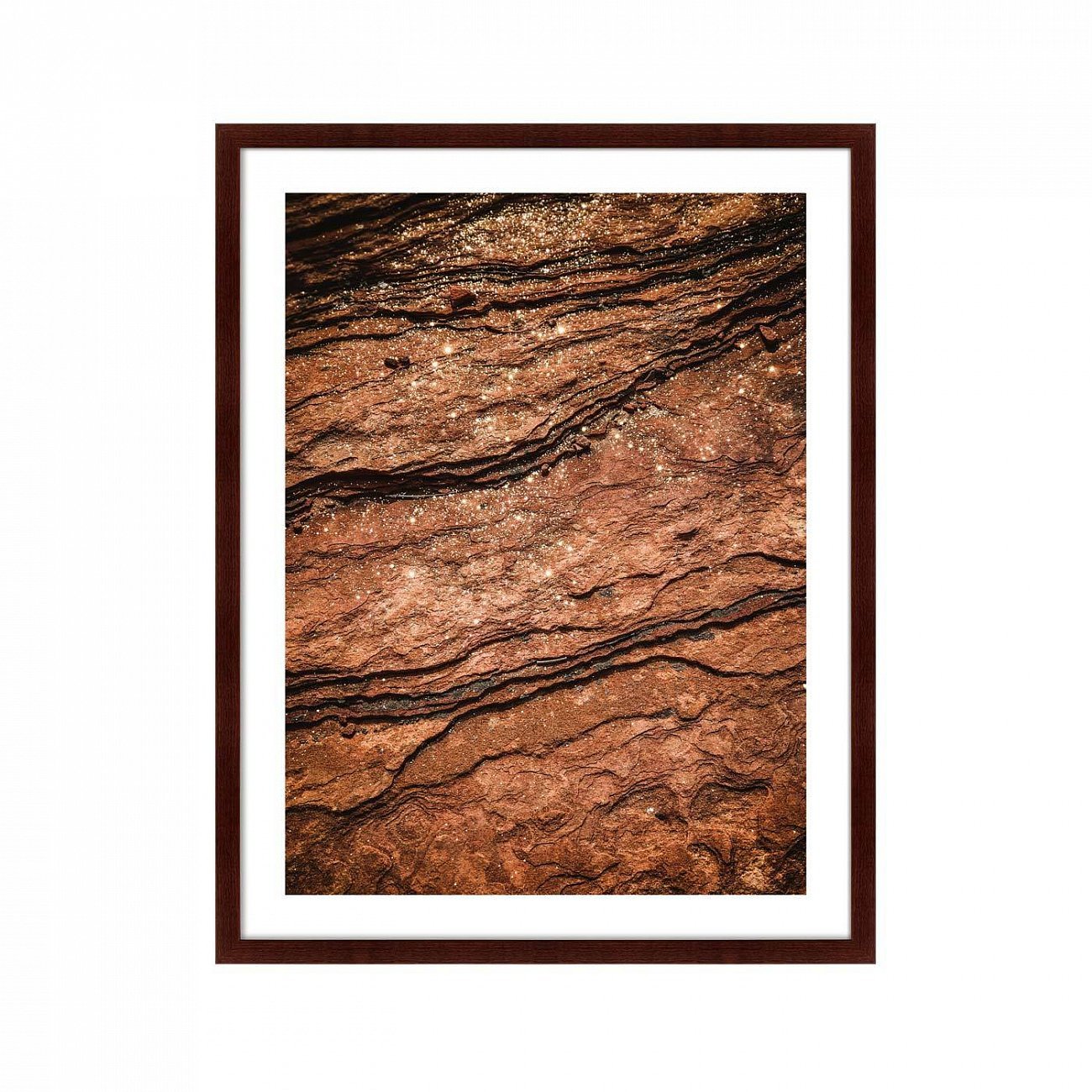 Арт-фотография в деревянной раме 78,5х100 см Rocky glow, Page, Arizona, United-States КАРТИНЫ В КВАРТИРУ  264803 Белый;коричневый;разноцветный  - Вид №1