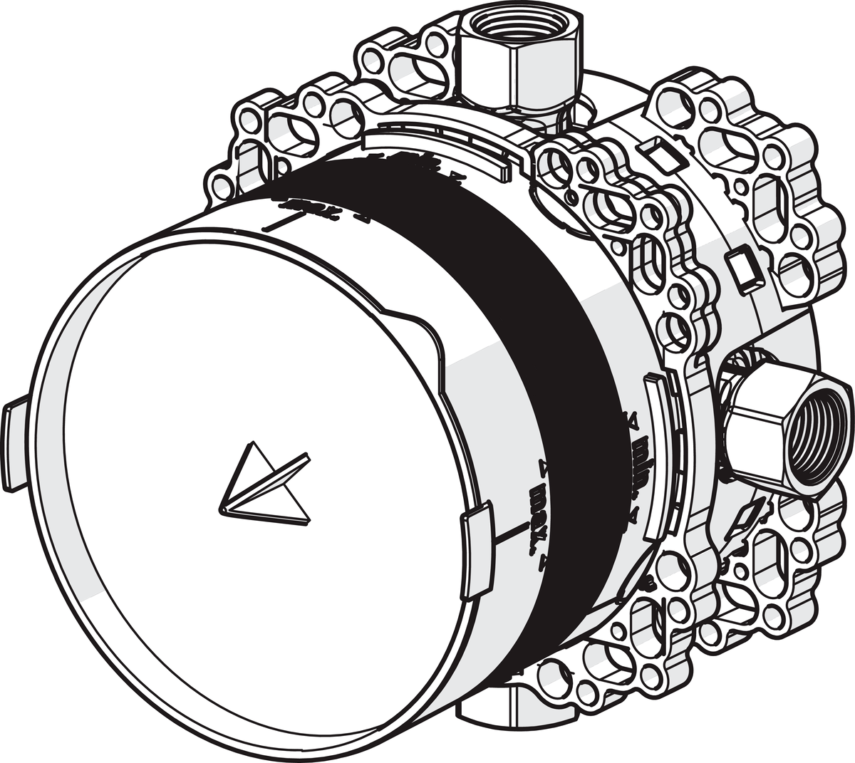 Oras 2080 Корпус смесителя для ванны и душа, G1/2 2080 Bluebox  - Вид №2