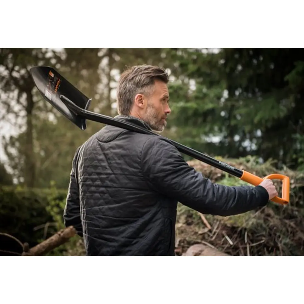 Лопата штыковая короткая Fiskars 113 см сталь 13628884 STLM-2199787 