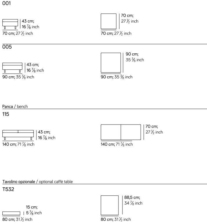 AMURA 4-х местный тканевый диван Tau Am006.031+032 - Вид №13