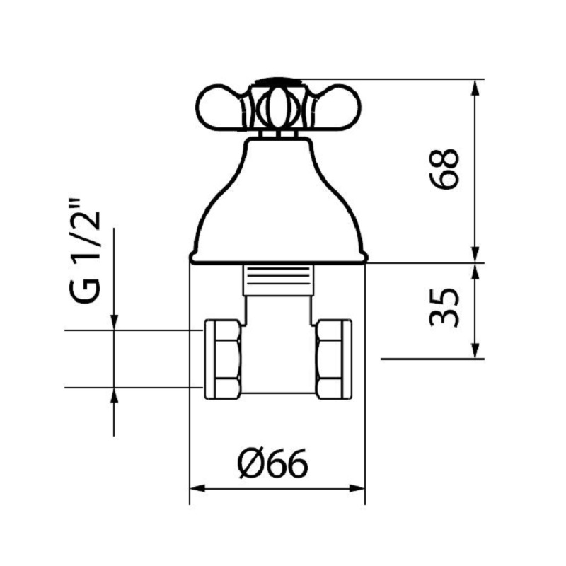 OT690101015 Вентиль запорный Webert Ottocento - Вид №1