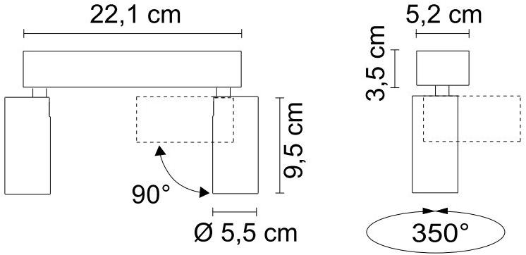 EGOLUCE Регулируемый настенный светодиодный светильник Newton 4619 - Вид №1