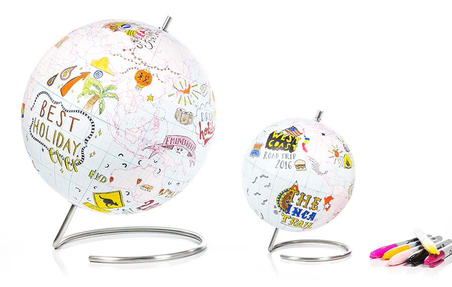 Глобус для разукрашивания Journal малый SUCK UK SKGLOBEGRID2 - Вид №6