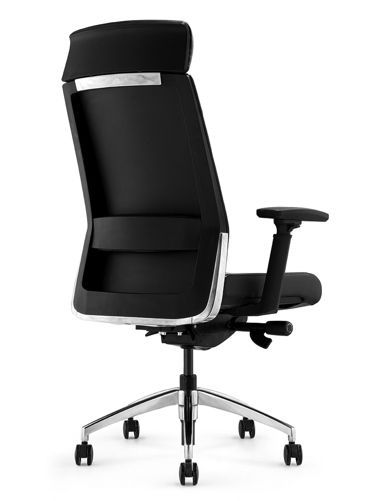 Кресло офисное кожаное черное с пластиковыми подлокотниками 111х66 см Andico HB SOHO DESIGN ДИЗАЙНЕРСКИЕ 00-3886274 Черный  - Вид №2