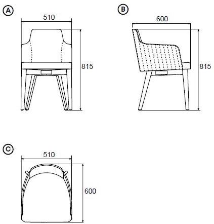 Enza Home Стул из ткани с подлокотниками Praga sun-id-1466527 - Вид №4